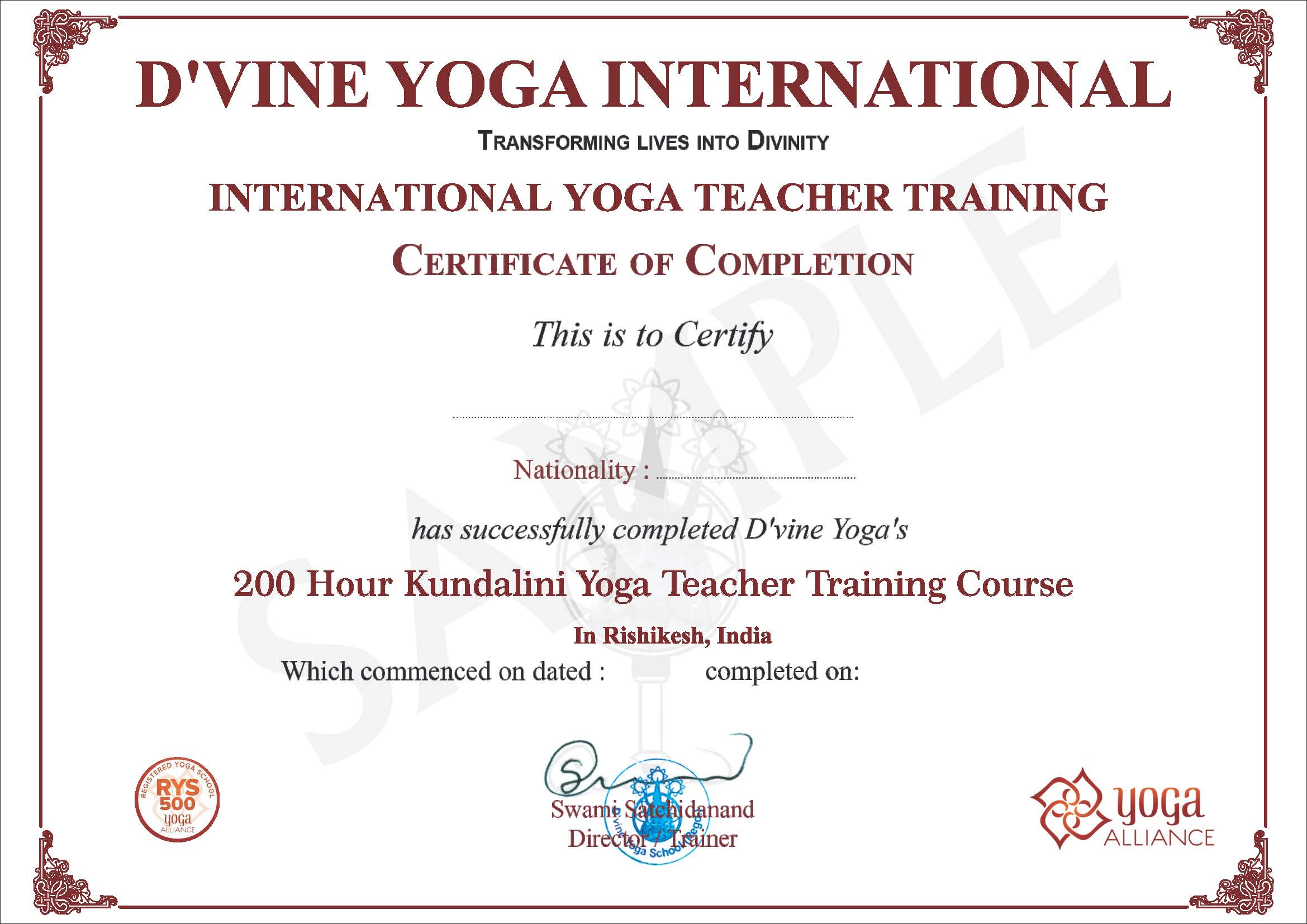 200 Hour Kundalini Yoga Teacher Training Course in Rishikesh